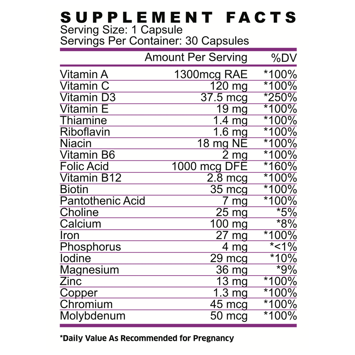 0/1: Preconception & First Trimester Formula